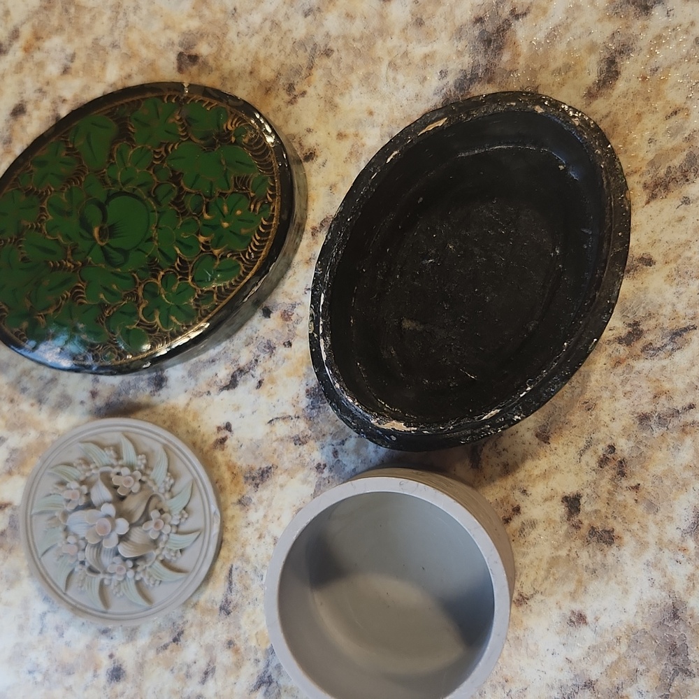 Vintage Trinket Boxes, Compacts, Credit Card Holders Set Of 10 Damaged - Picture 5 of 11